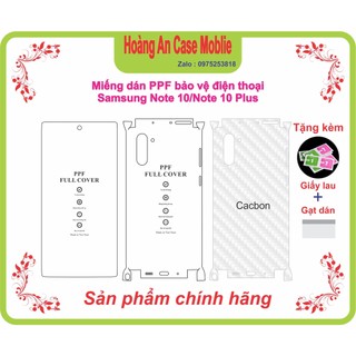 Miếng dán ppf bảo vệ màn hình điện thoại Samsung Note 10/ Note 10 Plus