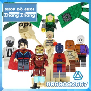 Đồ chơi Xếp hình Titans Superboy Atom Smasher Metamorpho Negative Iron Man Vulture Stan Sandman Minifigures Kopf KF6072