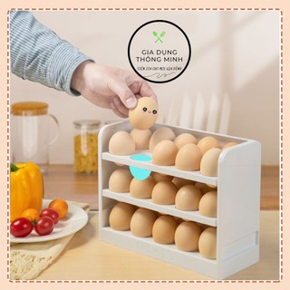 Hộp đựng trứng , khay đựng trứng 3 tầng để tủ lạnh 30 ô tiện lợi