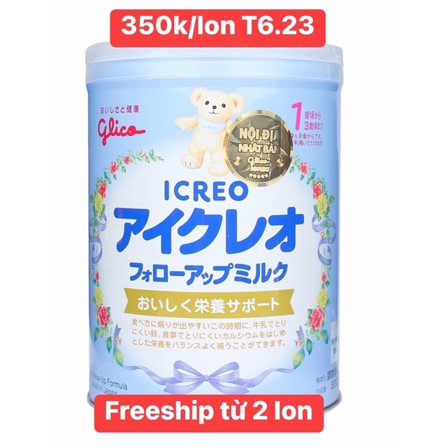 Sữa Glico Icreo số 1 800g date T10.11.2023