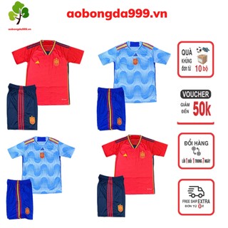 Áo đá bóng đá banh đội tuyển Tây Ban Nha vải chuẩn thi đấu - aobongda999.vn