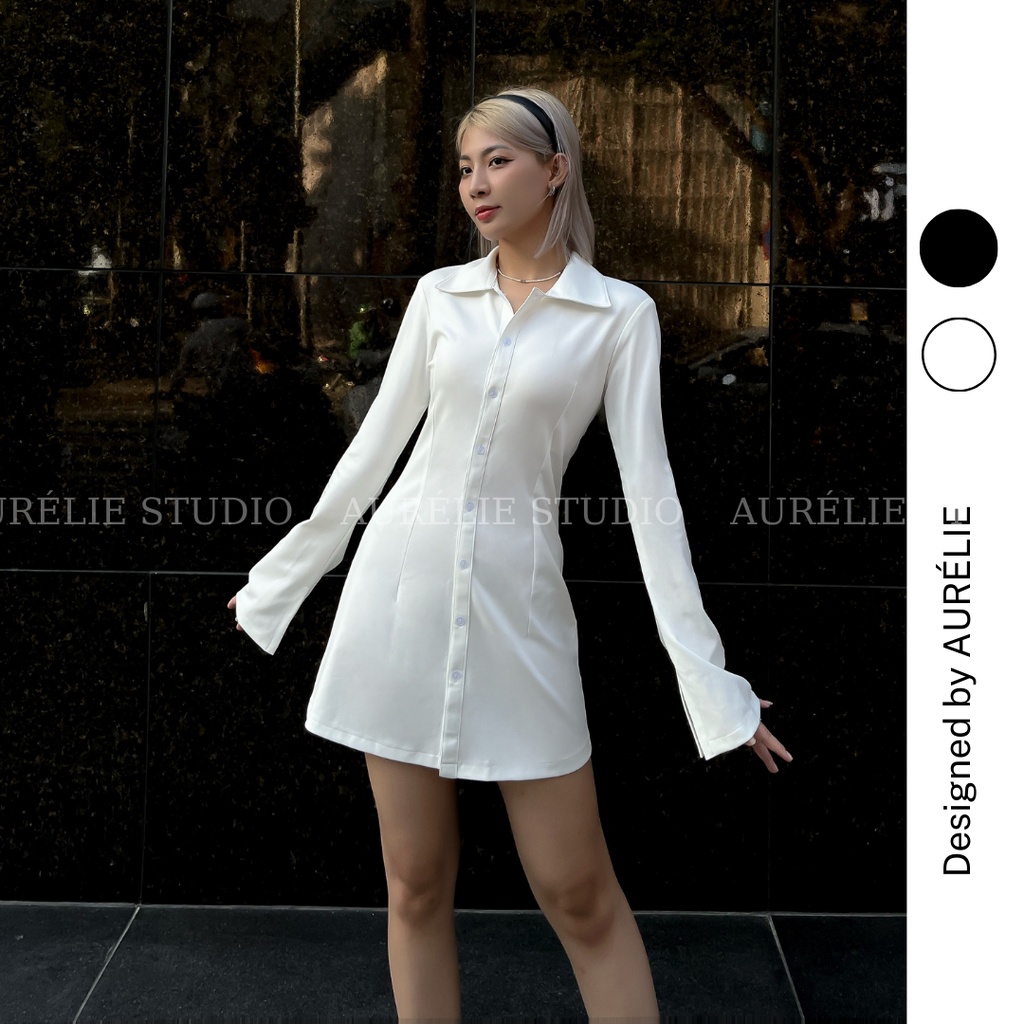 Váy dáng sơ mi phong cách Dark Academia BERNIE DRESS by AURÉLIE