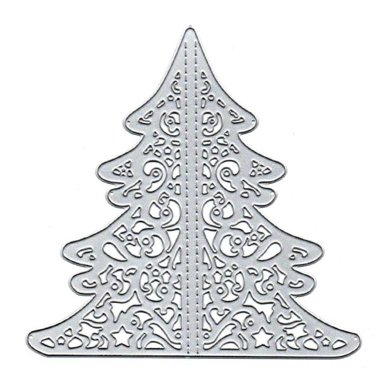 ❥ ❈ Cây Giáng Sinh Cắt Kim Loại Chết Giấy Dập Nổi Giấy Thêu Sò Thiệp Chúc Mừng Thủ Công DIY Cắt Chết