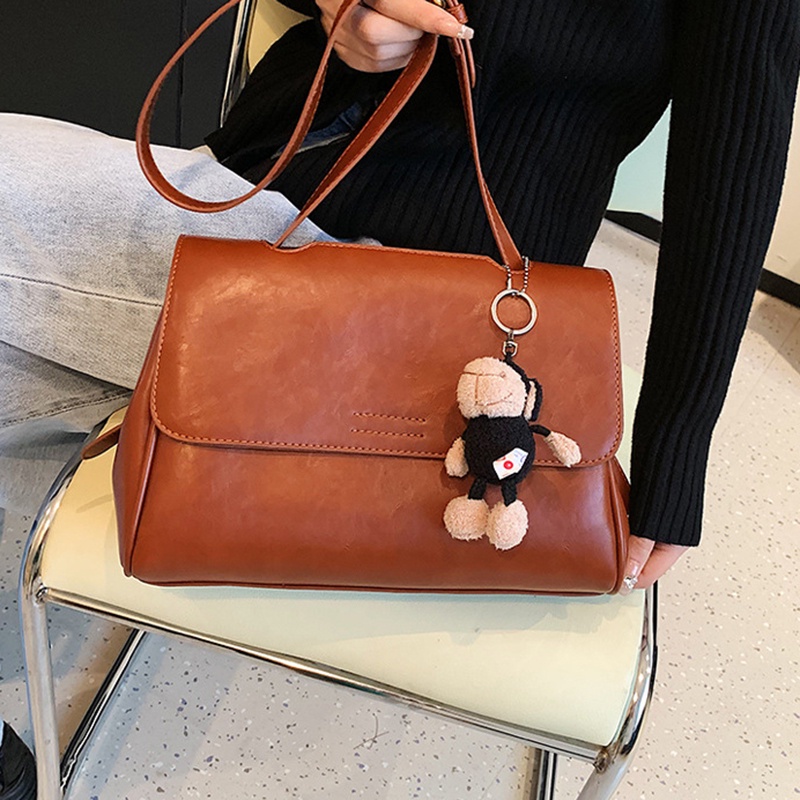 IELGY Túi Đeo Chéo Cỡ Lớn Phong Cách retro Thời Trang Kèm Móc Treo Cho Nữ