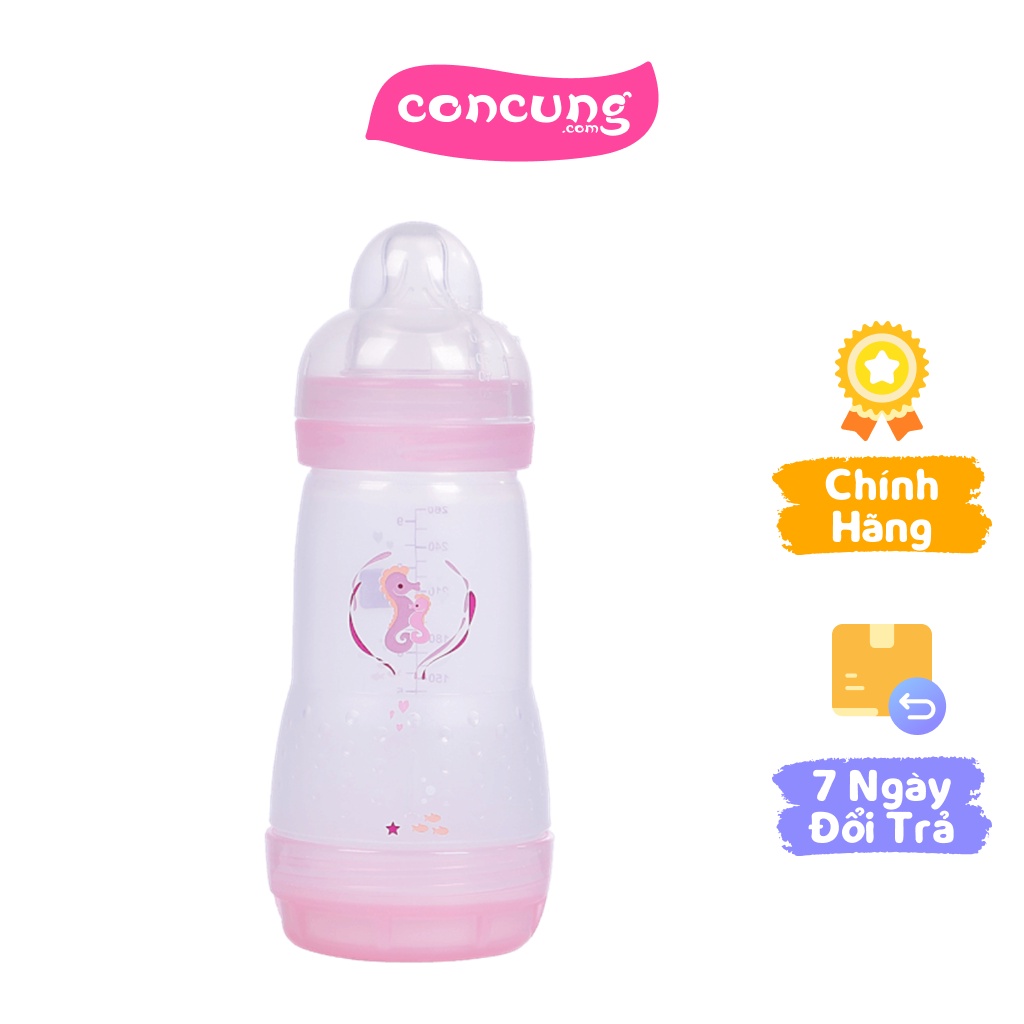 Bình sữa Mam Easy Start Anticolic 260ml - Hồng (Giao mẫu ngẫu nhiên)