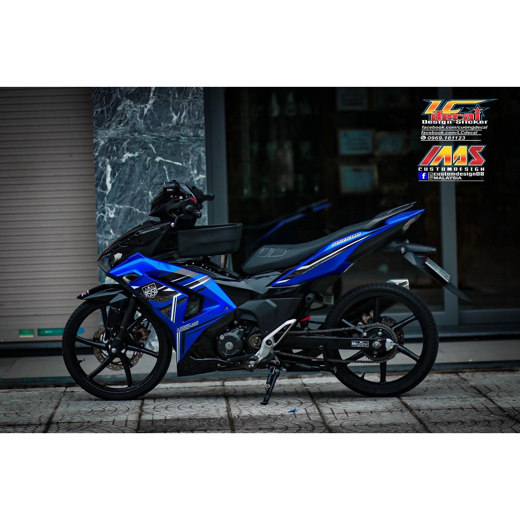 TEM RỜI mẫu 2023 hoa văn lạ mắt cho Winner V3 xanh đen - tem cao cấp không bay màu