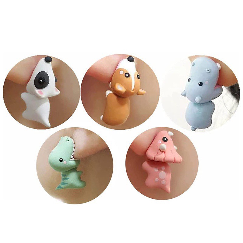 1 Đôi Khuyên Tai Đất Sét Polymer Polymer Hình Khủng Long Dễ Thương Cho Nữ