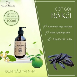 Cốt gội bồ kết phương anh cosmetic - dầu gội cốt bồ kết ngăn rụng tóc, kích mọc tóc