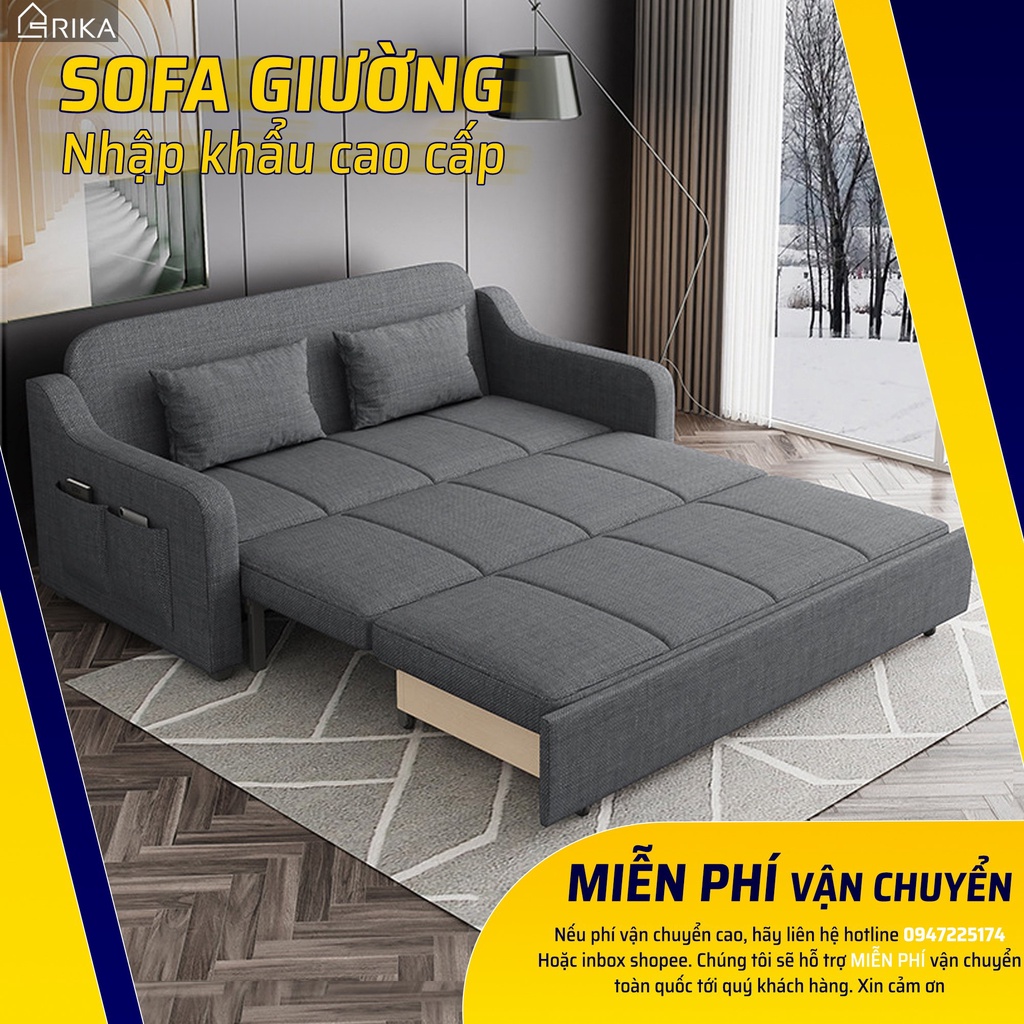 Ghế sofa giường nằm giường sofa gấp gọn sofa giường thông minh có ngăn kéo RIKA SB02
