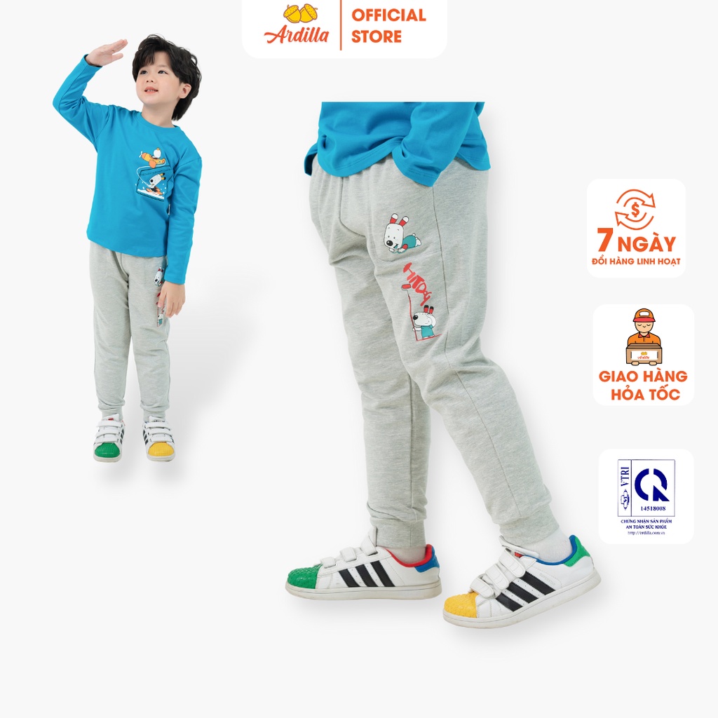 Quần Jogger Bé Trai ARDILLA In Hình Hitdog Ngộ Nghĩnh, Chất Liệu Nỉ Ấm Áp, Cho Bé Từ 2-7 Tuổi KA3401JG