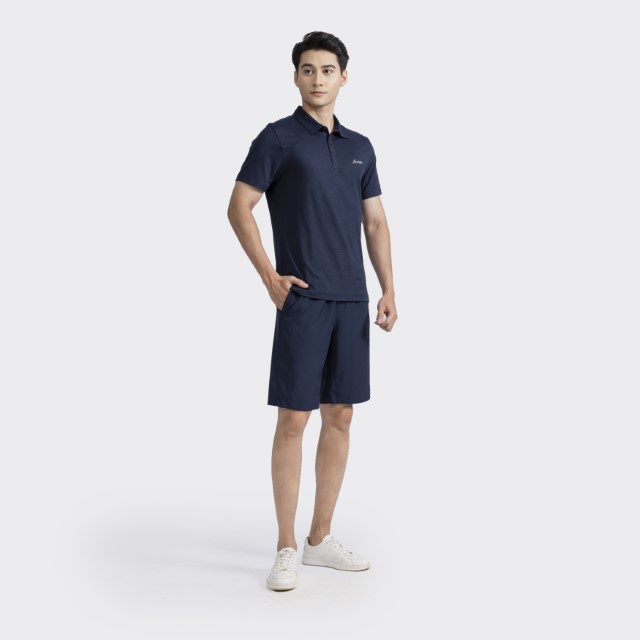 Áo polo thể thao nam INSIDEMEN logo thương hiệu chất thoáng khí thoải mái vải cotton trơn IPS058S2