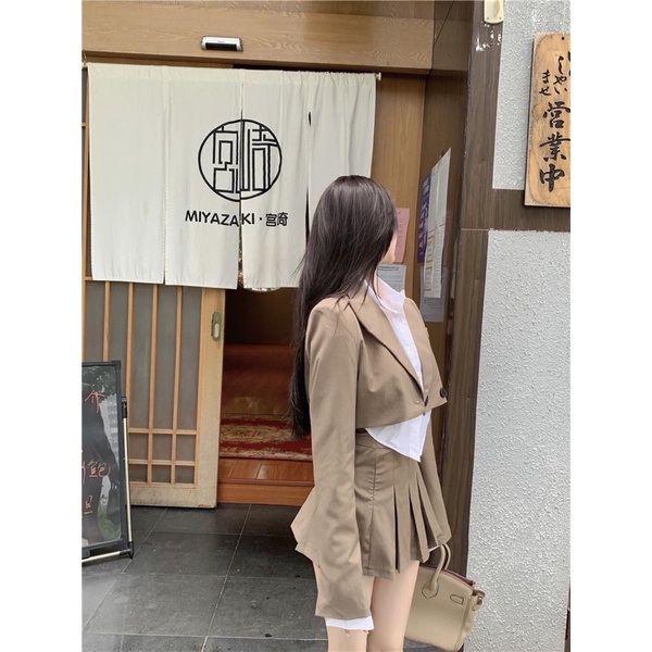 SET 3 Món Chân Váy Áo Sơ Mi Áo Vest nữ phong cách ulzzang