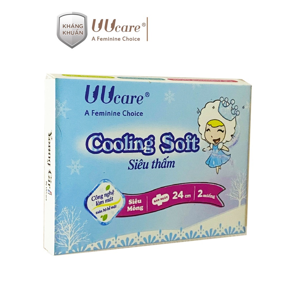 Băng vệ sinh UUcare Young Girl Cooling Soft ban ngày 24cm 2 Miếng/Gói