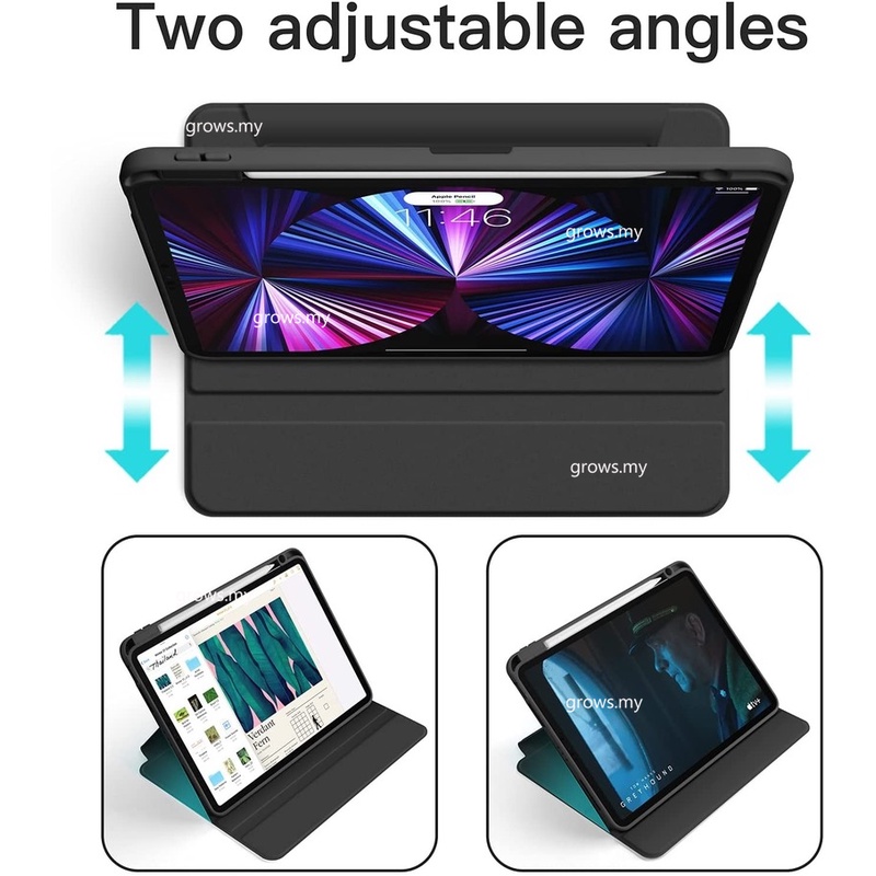 Ốp Máy Tính Bảng Có Ngăn Đựng Bút Chì Xoay 360 Độ Cho iPad Pro 11 M2 2022 Pro 12.9 Air 4 5 2020 10th Gen 10.9 10.2 7 / 8 / 9th Gen mini 6