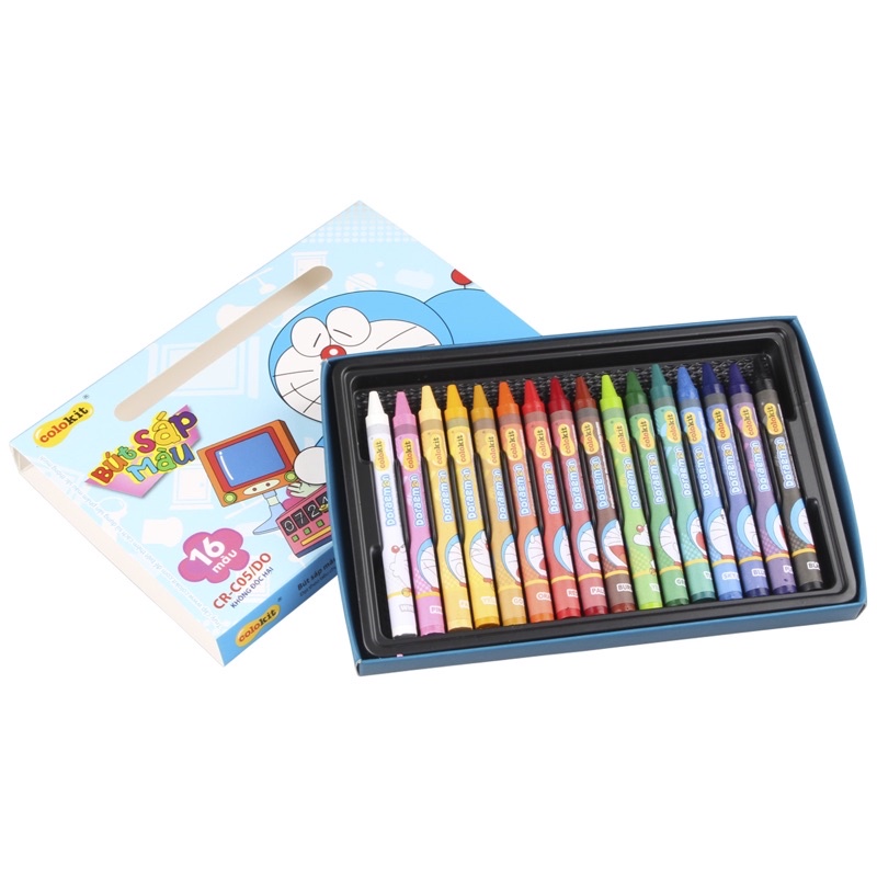 Sáp 10 màu,16 màu, 24 màu Colokit Doraemon