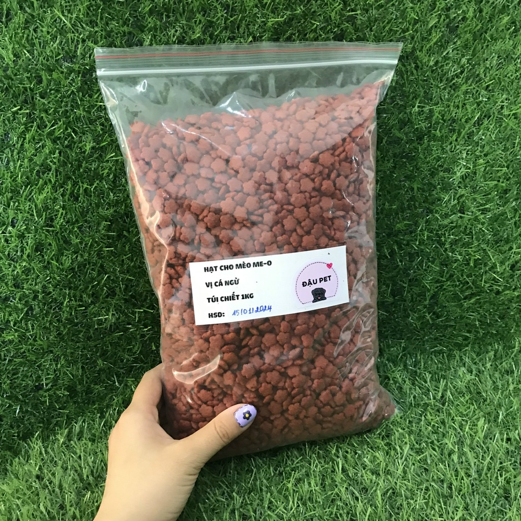 Thức ăn cho mèo hạt Me-O vị Cá ngừ/Cá thu/Hải sản - bao chiết 1kg - Đậu Pet