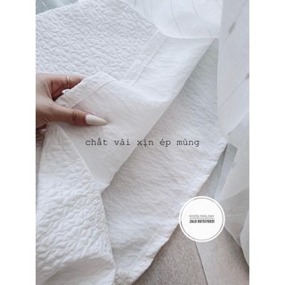 ✨BÁN SỈ✨Đầm xốp trắng ly eo tay bồng