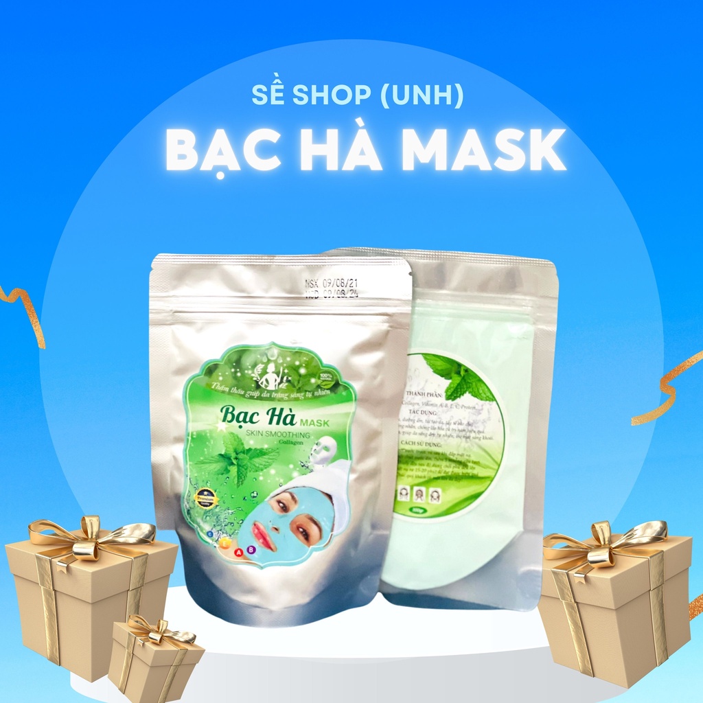 Bột đắp mặt nạ Bạc Hà gói 100gr .