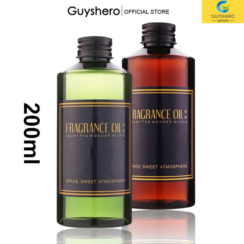 Guyshero 200ml Tinh Dầu Thơm Phòng Thiên Nhiên Que Gỗ Tự Khuếch Tán Chai/ Thanh sợi/ Đổ đầy chất lỏng