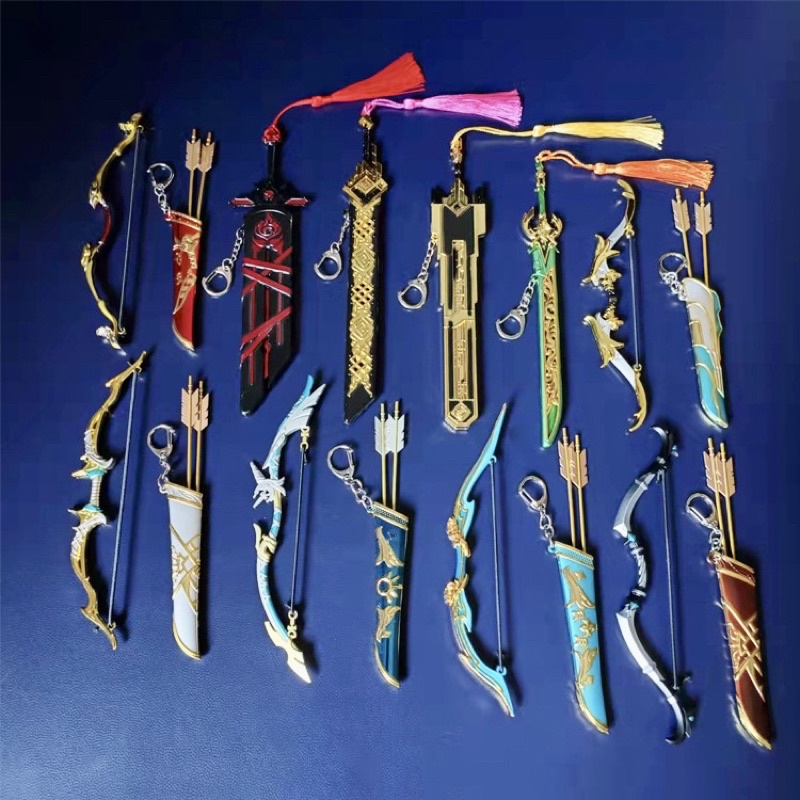 Mô hình Cung trong Genshin Impact Cao Cấp Dài 17cm bằng Kim Loại Mô hình trưng bày trang trí