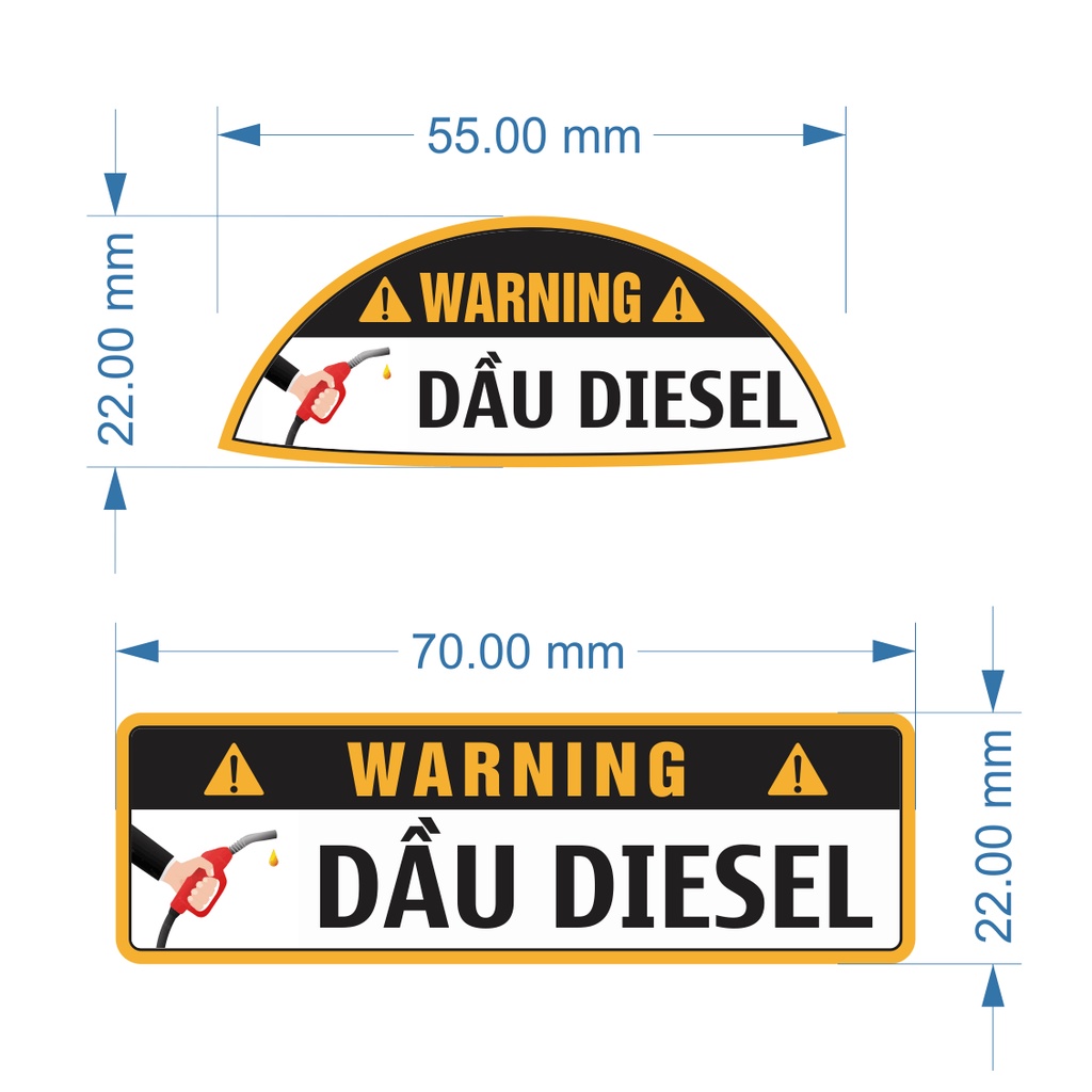 Tem Nhựa - Taky, Dán Cảnh Báo Đổ Xăng - Đổ Dầu Diesel Cho Xe Hơi, An Toàn, Tiện Dụng Khi Đổ Xăng, Tránh Nhầm Lẫn. 9100 | BigBuy360 - bigbuy360.vn