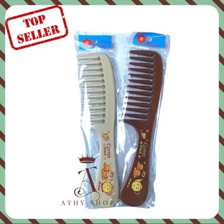 LƯỢC CHẢI TÓC THÁI LAN SIÊU CUTE, lược nhựa răng thưa chải đầu siêu đẹp bền dày, lược có cán cầm