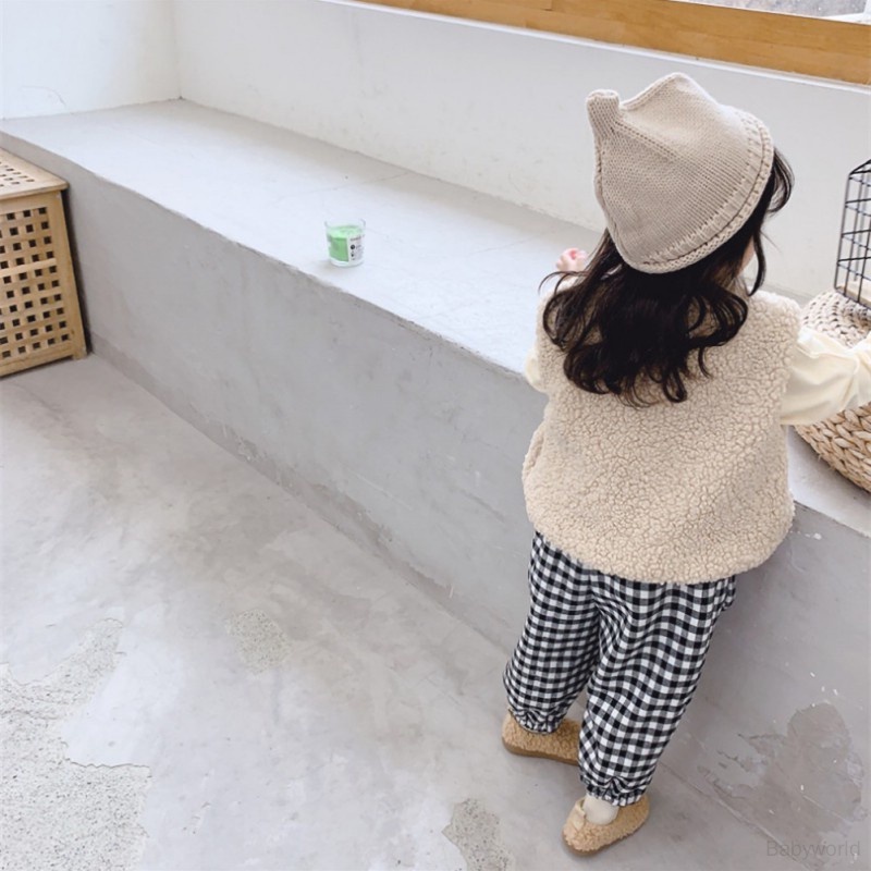 Áo Ghi Lê Lông Cừu Dày Màu Trơn Giữ Ấm Dành Cho Bé Trai Và Bé Gái