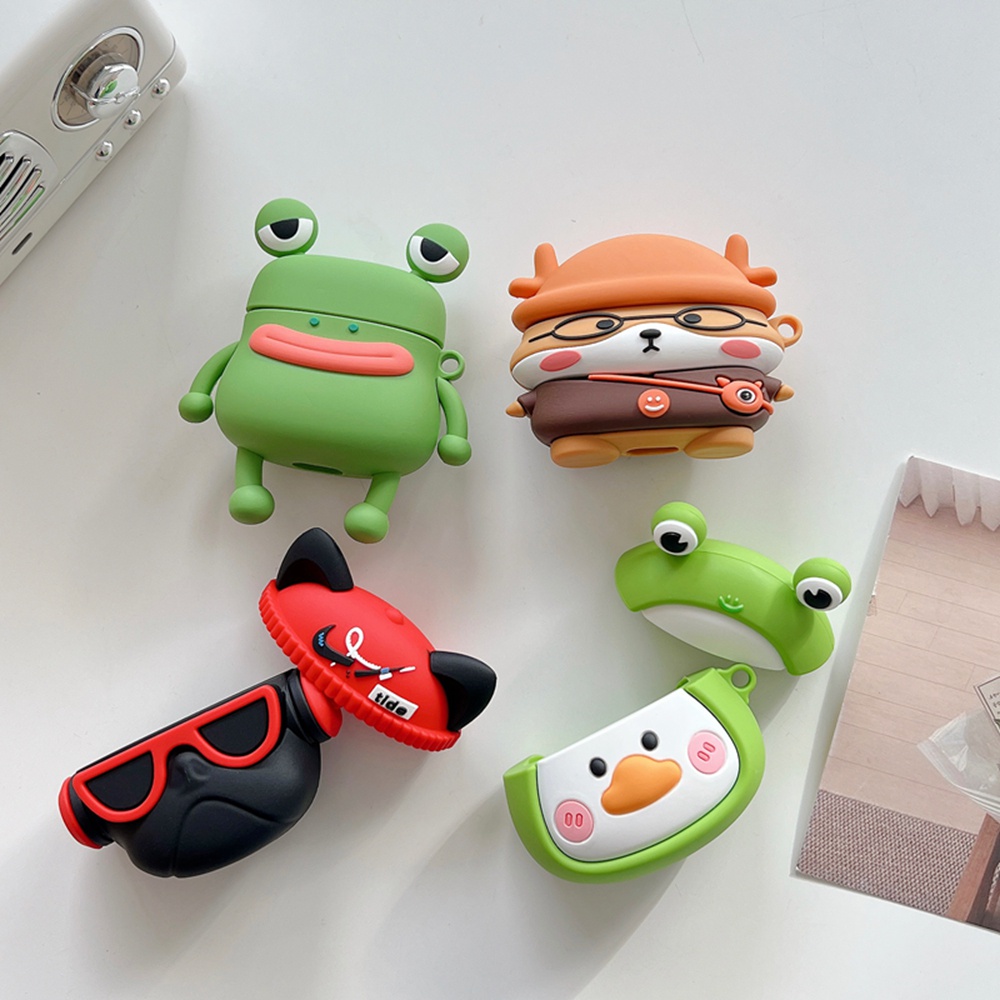 Vỏ Bảo Vệ Hộp Sạc Tai Nghe Bluetooth HUAWEI Freebuds 4i 4 HUAWEI Freebuds Pro 2 Bằng Silicon Chống Rơi Hình Vịt / Phi Hành Gia / Cún Shiba 3D Dễ