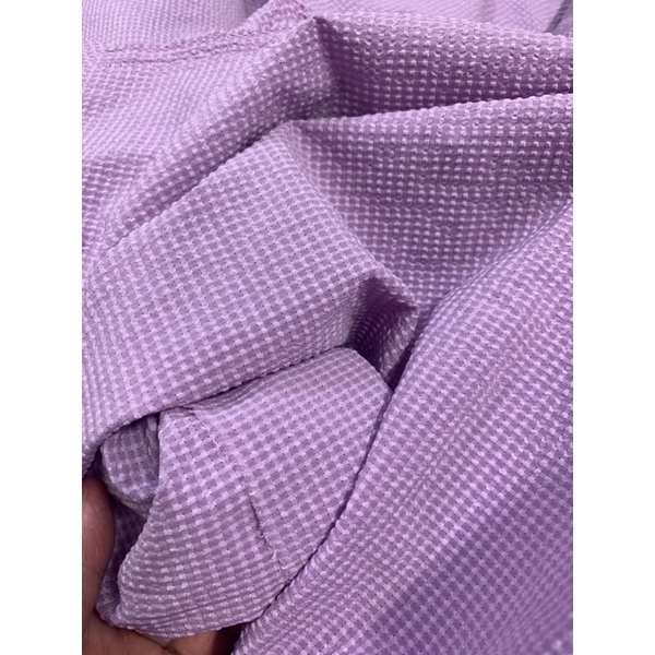 Thô xốp caro nhí màu tím