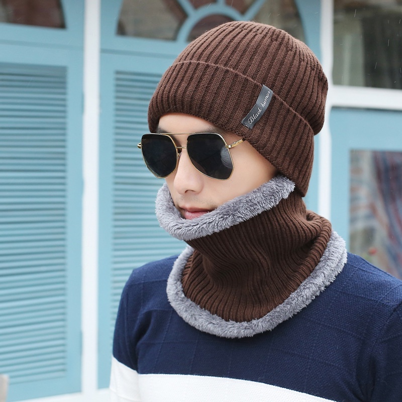 Mũ Len Nhung Mềm Mại Dày Dặn In Chữ Tiếng Anh Thời Trang