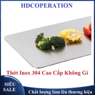 Thớt inox kháng khuẩn, khử mùi, chống nấm mốc, cường lực - sus inon 304, kt : 34cm x24cm