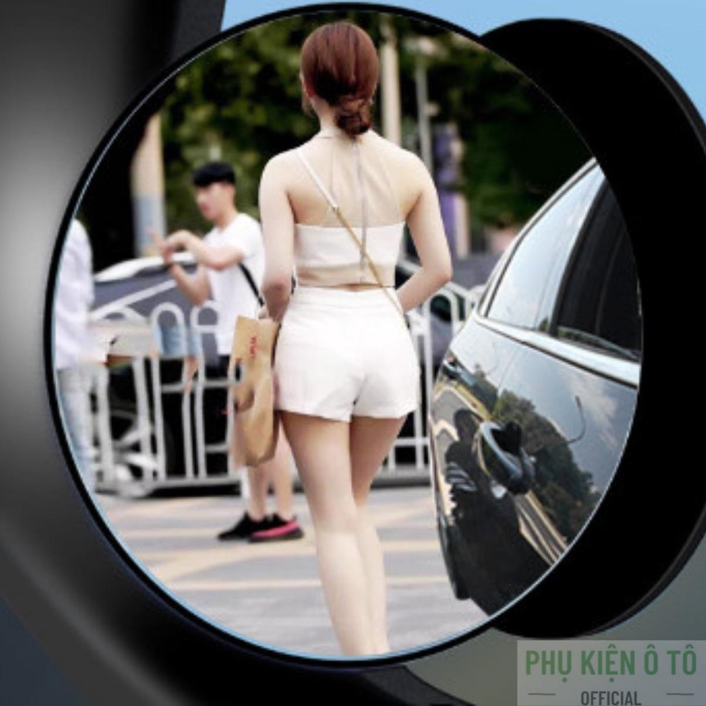 Combo 2 Gương cầu xoay - Gương Cầu Lồi - Gương Cầu -  Gắn Kính Hậu Ô tô Xoay 360 Xóa Điểm Mù