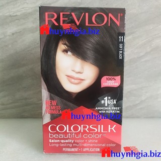 Thuốc nhuộc tóc Re.vlon colorsilk màu đen số 11 của Mỹ