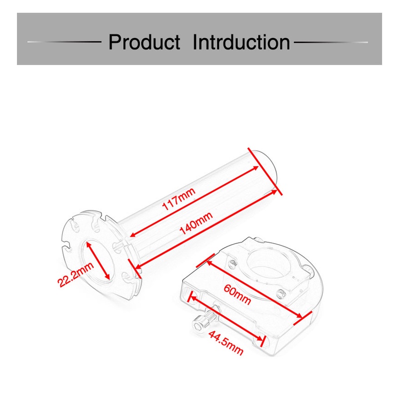 Tay Ga Xoắn CNC 22mm Bằng Nhôm Kèm Dây Cáp Gia Tốc Cho Xe Máy