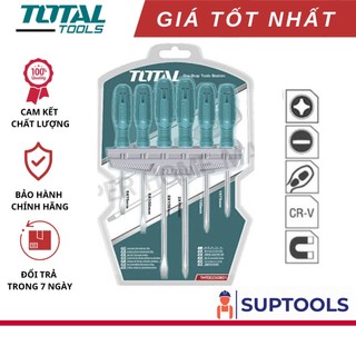 Đồ nghề total bộ 6 tua vít dẹp và bake thtdc250601