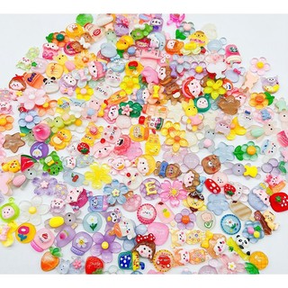 Sỉ 100 cái charm slime dụng cụ charm trang trí nhiều hình trong suốt