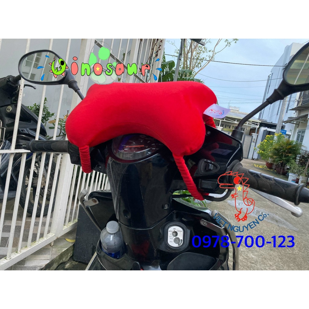 Gối cao su non pu memory treo trước xe bảo vệ bé đến trường, gối bảo vệ em bé đi học gắn trên xe máy, xe đạp