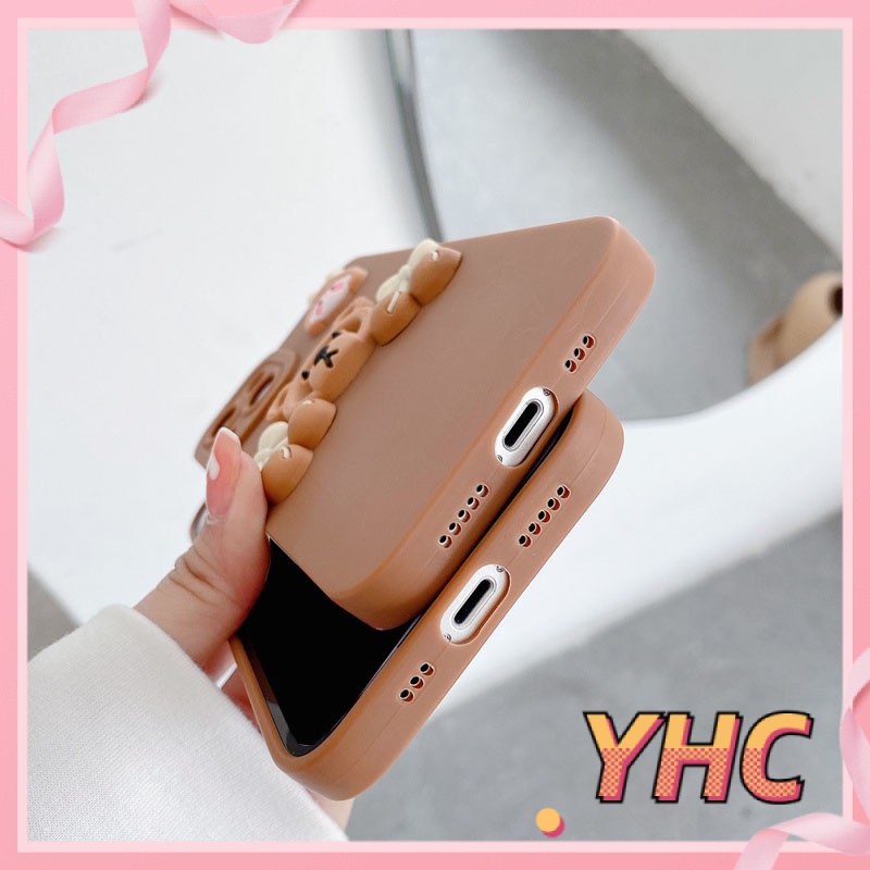 ốp iphone Hình Gấu 3D Dễ Thương Cho Iphone6 6splus 7 7plus 8plus XR X XS 11 12 Pro max Plus Promax max-061