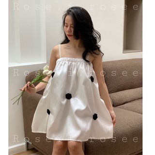 Đầm trắng đính hoa sang trọng
