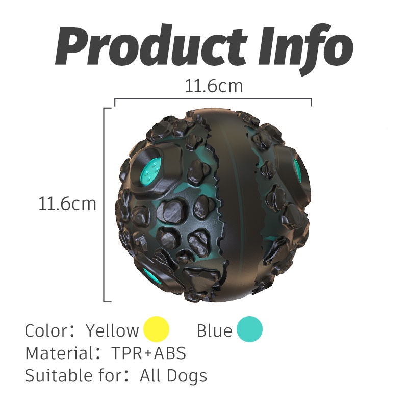 HamshMoc Đồ Chơi Bóng Cao Su Tự Nhiên Không Độc Hại Cho Cún Cưng Gặm