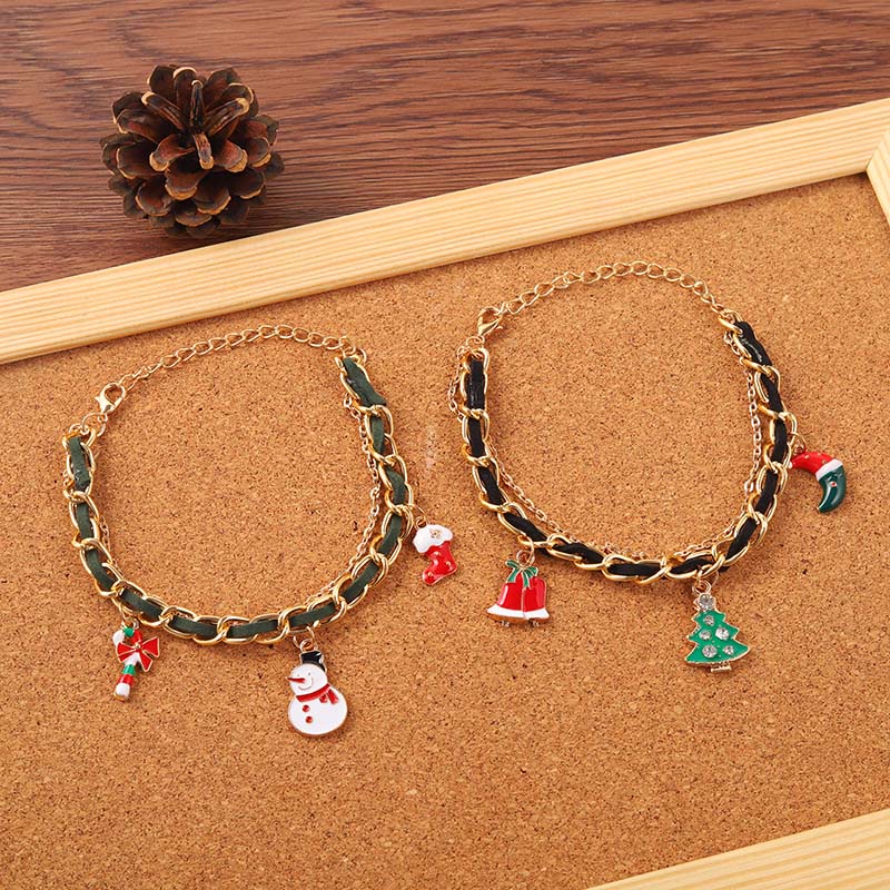 Vòng Đeo Tay Họa Tiết Giáng Sinh Thời Trang Dễ Thương Bắt Mắt