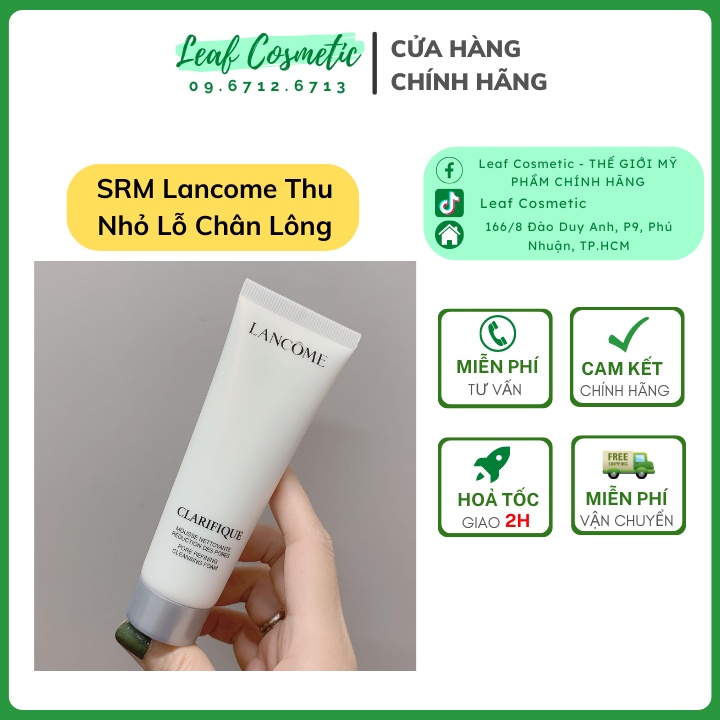 Sữa Rửa Mặt LANCOME Trắng Da, Thu Nhỏ Lỗ Chân Lông 30ml - 50ml