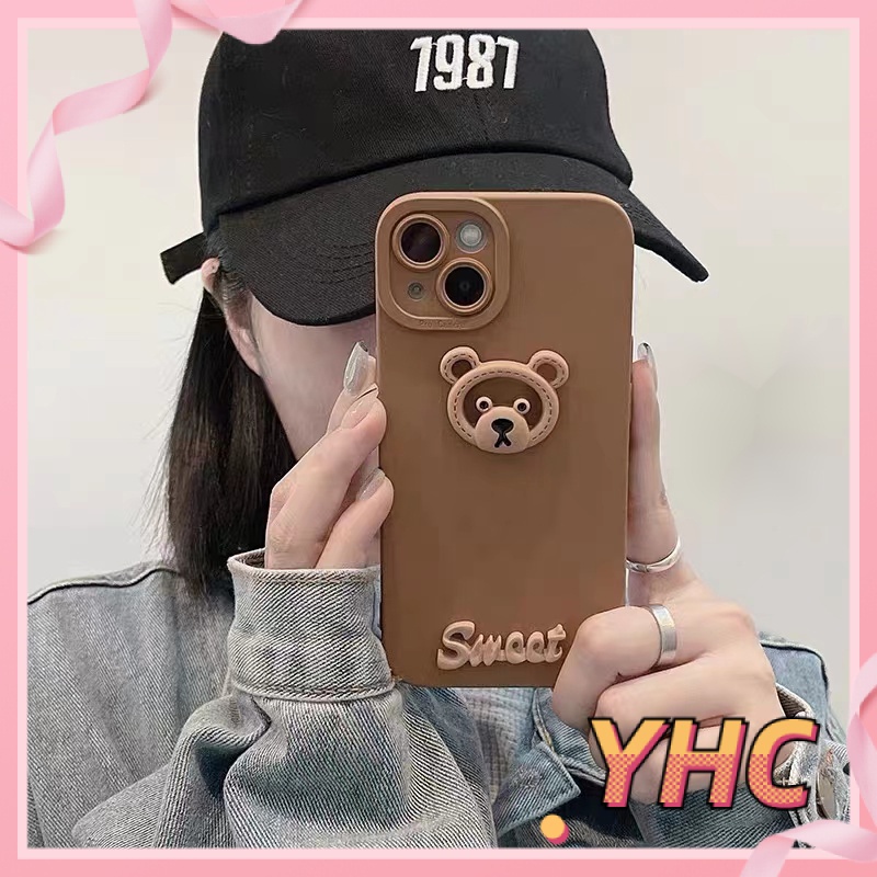 ốp iphone Hình Gấu 3D Dễ Thương Cho Iphone6 6splus 7 7plus 8plus XR X XS 11 12 Pro max Plus Promax max-032