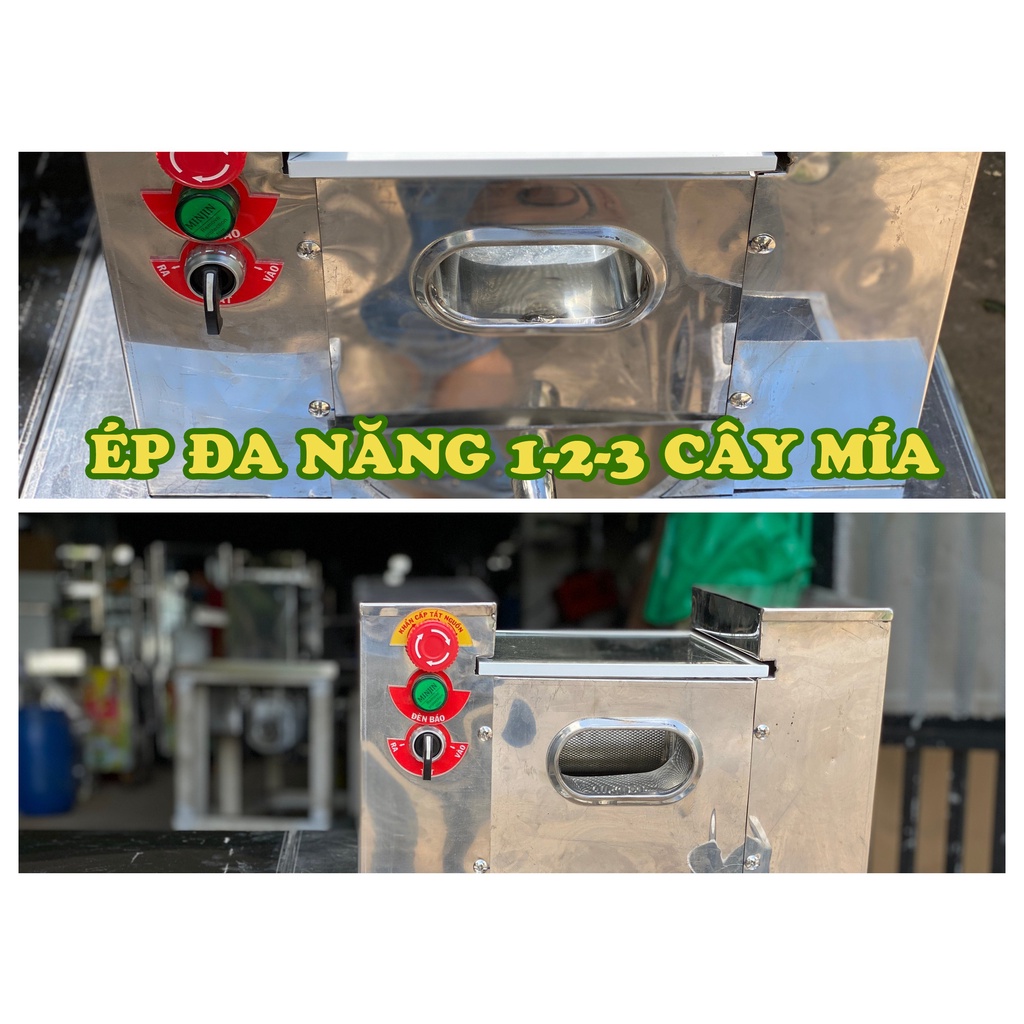 Xe nước mía tủ kính 3 rulo kim cương 2-3 cây 800w Pro