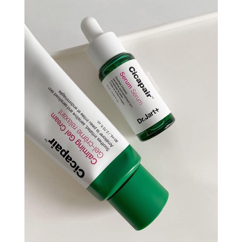 Dr Jart đang Sale nguyên set gồm: Toner Cica 60ML + Calming Gel Cream 15ML + Serum 15ML + 5 Gói Sample