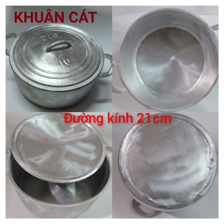 Nồi gang số 10 đường kính 21cm đã được mài bóng