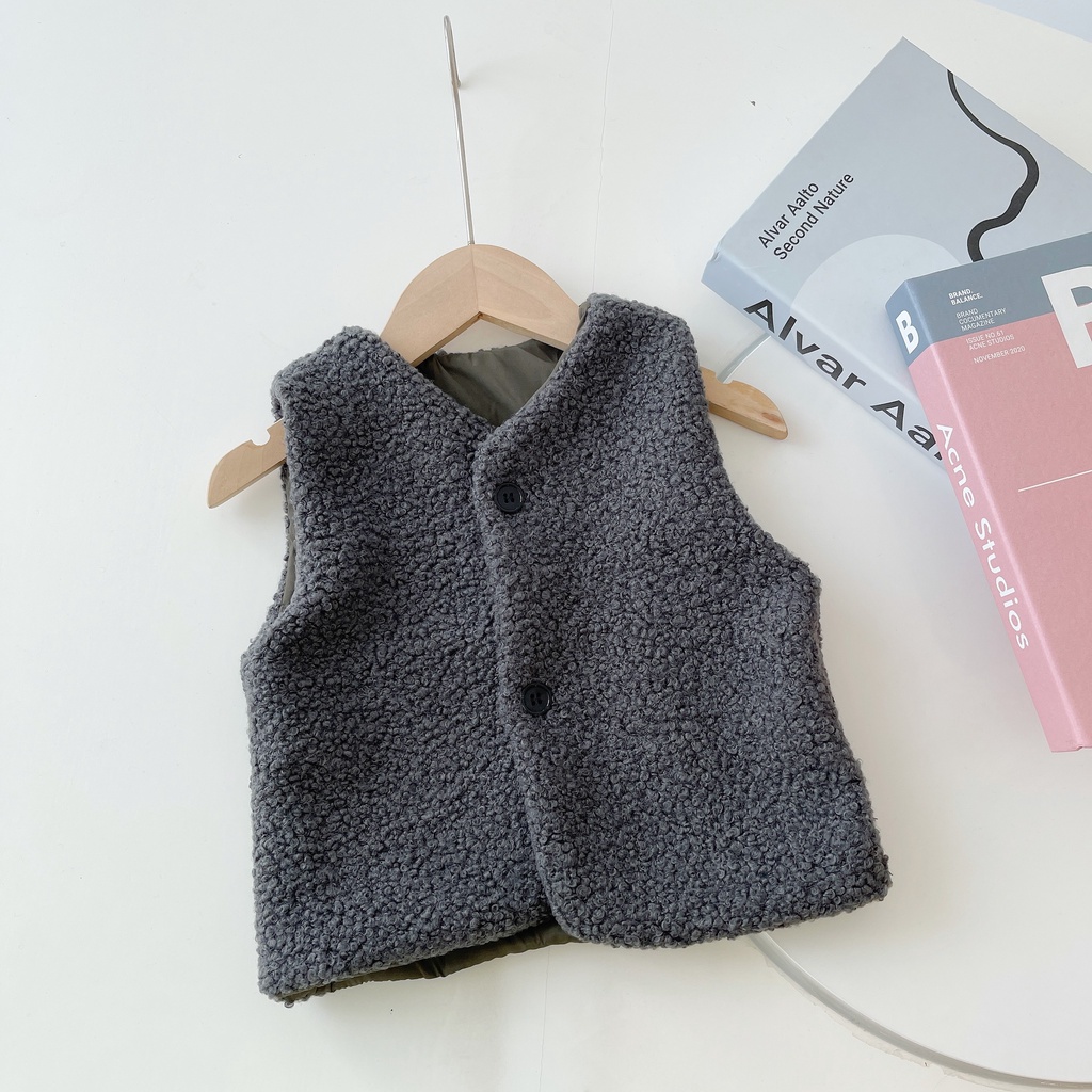 Áo Khoác Bé Trai, Áo Gile Lông Cho Bé Từ 7-17kg MINKYSUN