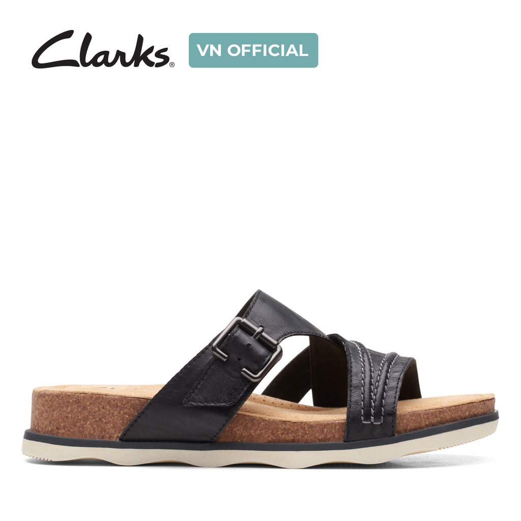 Dép Xỏ Ngón Da Nữ Clarks Brynn Hope màu Đen