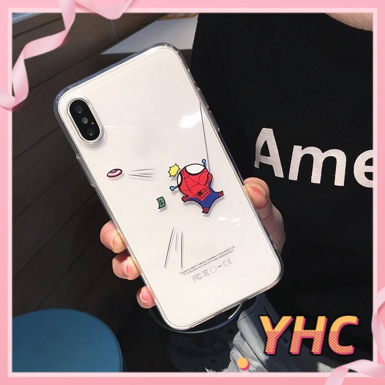 Ốp Điện Thoại Hình Spiderman Dễ Thương Cho iPhone 6s 6splus 7 7plus 8 8plus X XS XSMAX 11 12 Pro Max Plus Promax-964