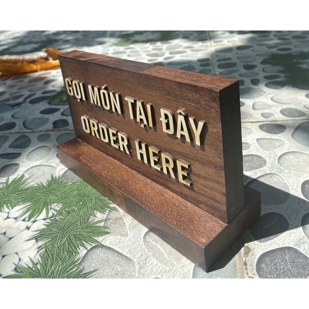 Bảng gỗ Order here/ Gọi món tại quầy nhiều mẫu mã - LUXI decor